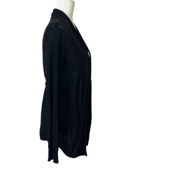 Free People Black Cardigan Sweater. Button Up, Gathered Back. Sz S. Good Cond! - Picture 6 of 15